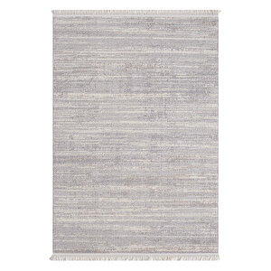 Konfor Bastia 1276 Krem Gri Yumuşak Örgü Modern Dokuma Bukle Halı 200x290 cm