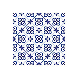 Mavi Beyaz Çini Desenli Yapışkanlı Folyo, Mat Suya Dayanıklı Yüzey Kaplama Kağıdı 0344 45x1500 cm 