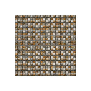 Kahverengi Mozaik Desenli Yapışkanlı Folyo Fayans Görünümlü Masa Teza Aharası Kaplama 0324 45x500 cm 