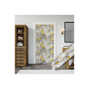 Altın Sarısı Tüylü Yapışkanlı Folyo, Mutfak Dolap, Tezgah Arası Mobilya Kaplama Kağıdı 0843 45x1500 cm 
