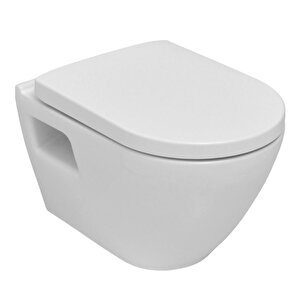 Smart Kanalsız Asma Klozet + Serel Beta Yavaş Kapanan Klozet Kapağı (sm26ods110h+223bt00002)