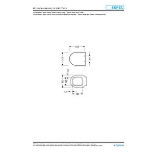 Serel Smart Kanalsız Asma Klozet + Serel Beta Yavaş Kapanan Klozet Kapağı (sm26ods110h+223bt00002)