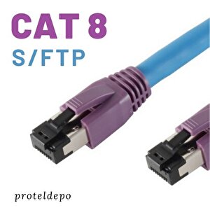 Cat8 Kablo S/ftp Lszh Ethernet Network Lan Ağ Kablosu 50 cm