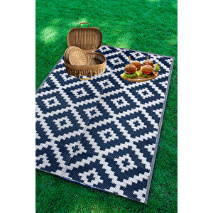 Savana 8804 Plaj Kamp Piknik Bahçe  Halısı Balkon Teras Hasır Mat Savan Halı 150x210 cm