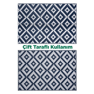Savana 8804 Plaj Kamp Piknik Bahçe  Halısı Balkon Teras Hasır Mat Savan Halı 150x210 cm