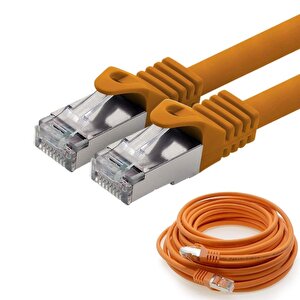 Irenis 1 Metre Cat7 Kablo S/ftp Lszh Ethernet Network Lan Ağ Kablosu Turuncu