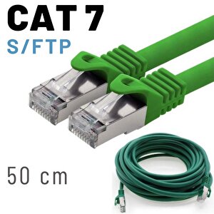 Irenis 50 Cm Cat7 Kablo S/ftp Lszh Ethernet Network Lan Ağ Kablosu Yeşil
