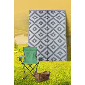 Savana 8805 Plaj Kamp Piknik Bahçe Halısı Balkon Teras Hasır Mat Savan Halı 150x210 cm