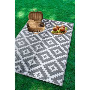 Savana 8805 Plaj Kamp Piknik Bahçe Halısı Balkon Teras Hasır Mat Savan Halı 150x210 cm