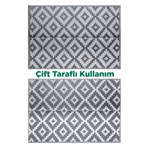 Savana 8805 Plaj Kamp Piknik Bahçe Halısı Balkon Teras Hasır Mat Savan Halı 150x210 cm
