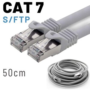 Irenis 50 Cm Cat7 Kablo S/ftp Lszh Ethernet Network Lan Ağ Kablosu Gri
