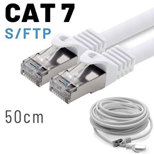 Irenis 50 Cm Cat7 Kablo S/ftp Lszh Ethernet Network Lan Ağ Kablosu Beyaz