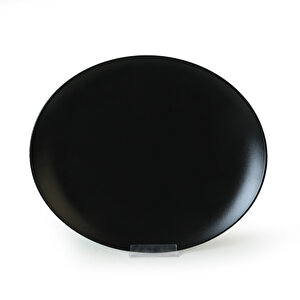 Keramika Mat Siyah Stella Servis Tabağı 32 Cm 6 Adet 956