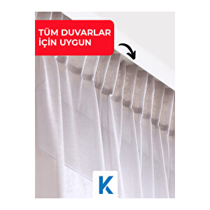 3 Raylı 2,5 Metre Birinci Sınıf Polyester Kalın Perdeler için Tutucu Ray Korniş Lüks 1. Sınıf