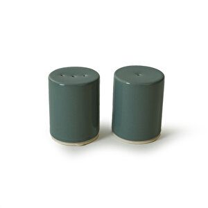 Keramika Yeşil Stackable Tuzluk / Biberlik 6 Cm