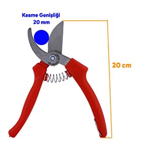Bağ Makas Dal Budama Kesme Bahçe Bitki Çiçek Gül Ağaç Üzüm Filiz Çubuk Çıbık Bıçkı Makası 20 Mm