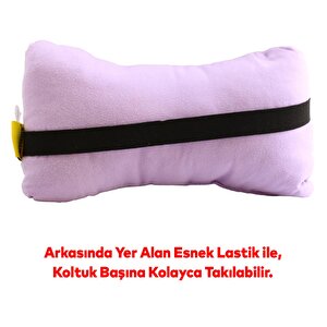 Araba Araç Otomobil Oto Koltuk Başlığı Ergonomik Boyun Destek Yastığı Li̇la Renk 44837