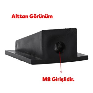 Mobilya Kanepe Masa Baza Sehpa Gizli Montaj Ayağı Plastik Bağlantı Aparatı M8 Civatalı Tabanı 4 Adet