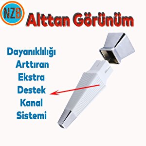 Mobilya Oturma Grubu Çekyat Kanepe Sehpa Tv Ünitesi Koltuk Ayağı Baza Ayakları Beyaz Krom 16 Cm