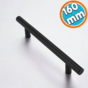 Mobilya Mutfak Çekmece Dolap Kapak Kulpu Kulbu 160 Mm Mat Siyah Metal Kulp