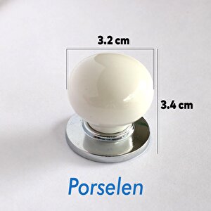 Porselen Beyaz Düğme Kulplar Mobilya Mutfak Dolabı Çekmece Dolap Kapak Kulpu Kulbu