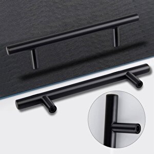 Mobilya Mutfak Çekmece Dolap Kapak Kulpu Kulbu 224 Mm Mat Siyah Metal Kulp