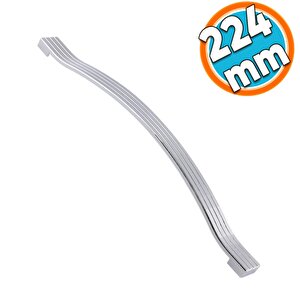 Mobilya Mutfak Dolabı Çekmece Dolap Kapak Kulbu Kulpu Krom 224 Mm Metal Kulp