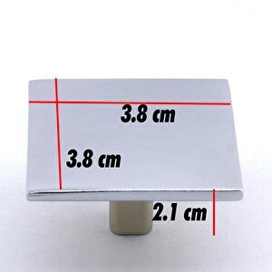 Mobilya Prizma Kulp Mutfak Dolabı Çekmece Dolap Kulpları Kapak Kulpu Kulbu Metal Krom Tek Vidalı