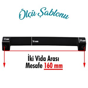 Mutfak Kulpu Çekmece Dolap Kapak Kulbu Metal Kulp Mobilya Siyah 160 Mm Dolabı Kulpları
