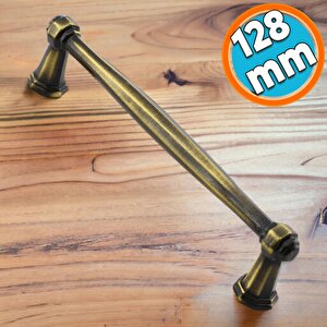 Mobilya Kulp Mutfak Dolabı Çekmece Dolap Kulpları Kapak Kulpu Kulbu Antik Sarı 128 Mm Metal