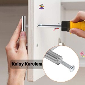 Mobilya Mutfak Çekmece Dolap Kapak Kulpu Kulbu 224 Mm İnox Metal Kulp