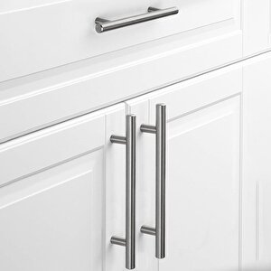Mobilya Mutfak Çekmece Dolap Kapak Kulpu Kulbu 224 Mm İnox Metal Kulp