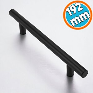 Mobilya Mutfak Çekmece Dolap Kapak Kulpu Kulbu 192 Mm Mat Siyah Metal Kulp