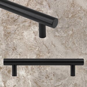 Mobilya Mutfak Çekmece Dolap Kapak Kulpu Kulbu 192 Mm Mat Siyah Metal Kulp