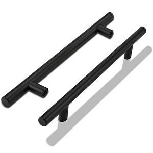 Mobilya Mutfak Çekmece Dolap Kapak Kulpu Kulbu 192 Mm Mat Siyah Metal Kulp