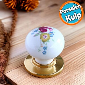 Porselen Gold Düğme Kulplar Mobilya Mutfak Dolabı Çekmece Dolap Kapak Kulpu Kulbu Altın