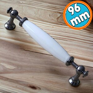 Porselen Füme Beyaz 96 Mm Kulp Mobilya Mutfak Kulplar Dolabı Dolap Kapak Kulpu Çekmece Kulbu