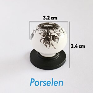 Porselen Düğme Kulplar Mobilya Mutfak Dolabı Çekmece Dolap Kapak Kulpu Kulbu Siyah