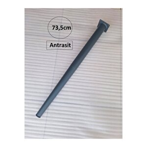 4 Adet-73,5cm Metal Konik Ayak-masa Ayağı-antrasit Renk(çap:5,1cm)