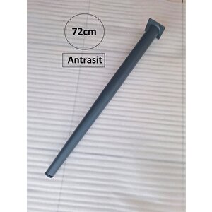 4 Adet-72cm Metal Konik Ayak-masa Ayağı-antrasit Renk(çap:5,1cm)
