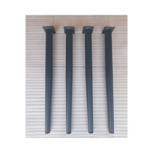 4 Adet-72cm Metal Konik Ayak-masa Ayağı-antrasit Renk(çap:5,1cm)