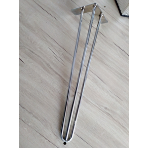 1 Adet-43.5cm Metal Firkete Ayak, Nikel Krom Kaplamalı