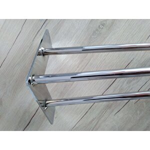 1 Adet-43.5cm Metal Firkete Ayak, Nikel Krom Kaplamalı