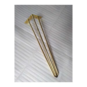 1 Adet-43.5cm Metal Firkete Ayak, Gold Renk Kaplama,masa Ayağı