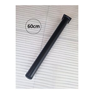 4 Adet-60cm Metal Boru Ayak-masa Ayağı-siyah Renk-ayarlanabilir.(çap:6cm)