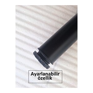 4 Adet-60cm Metal Boru Ayak-masa Ayağı-siyah Renk-ayarlanabilir.(çap:6cm)