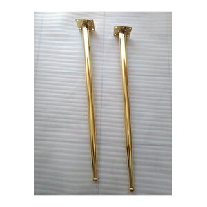 4 Adet-lüks Masa Ayağı,73cm Gold Renk Kaplama( Yanlara 10 Derece Açılı Masa Ayağı)