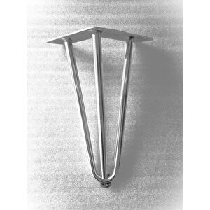 1 Adet-20cm Metal Firkete Ayak, Nikel-krom Kaplamalı