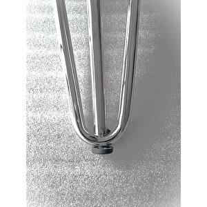 1 Adet-20cm Metal Firkete Ayak, Nikel-krom Kaplamalı