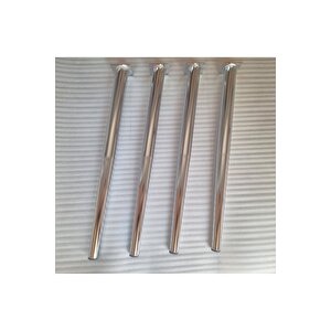 4 Adet-metal Konik Ayak-masa Ayağı-gümüş Renk-73.5cm-(açili Ayak!)